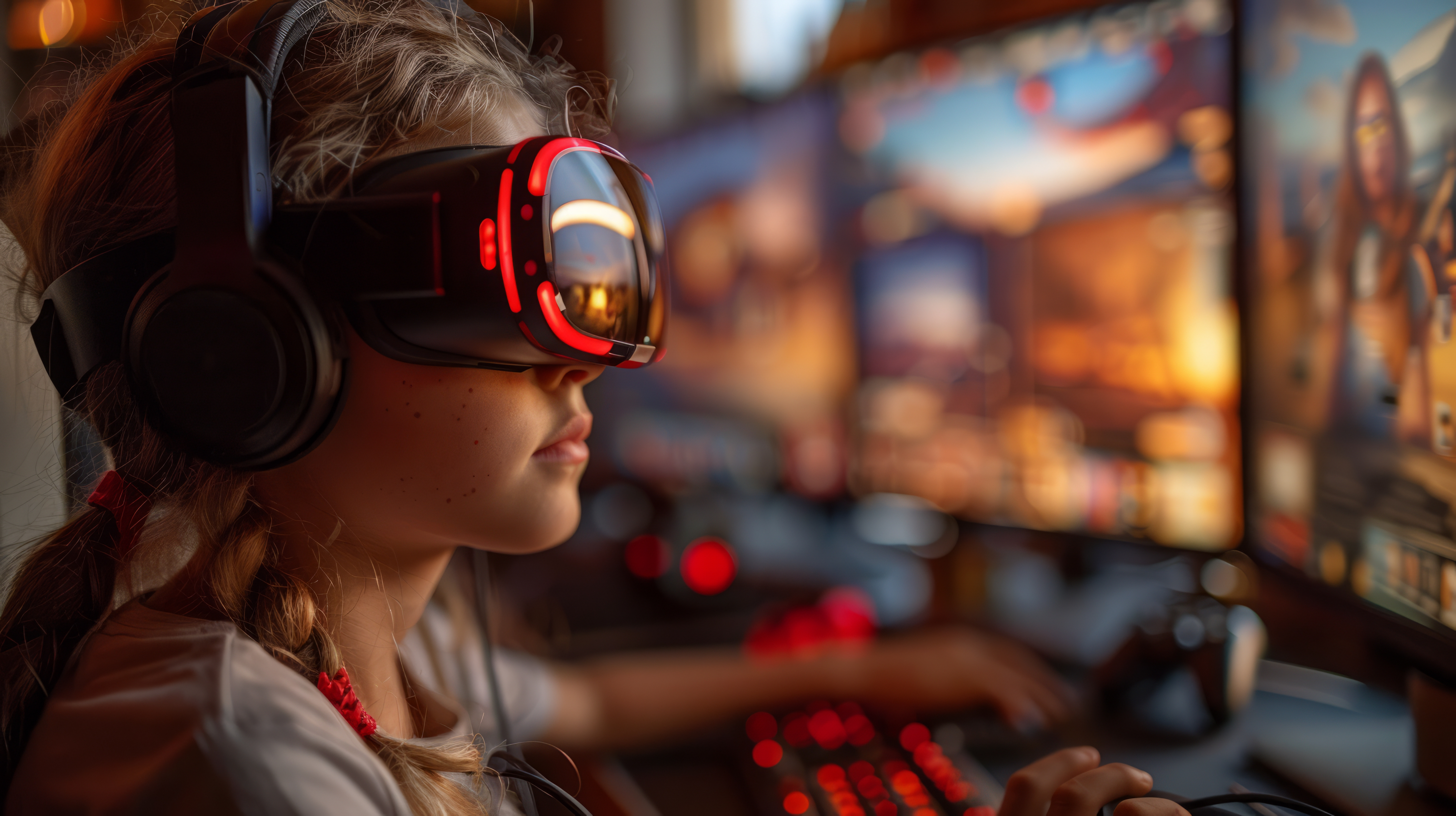 Child Playing VR Game